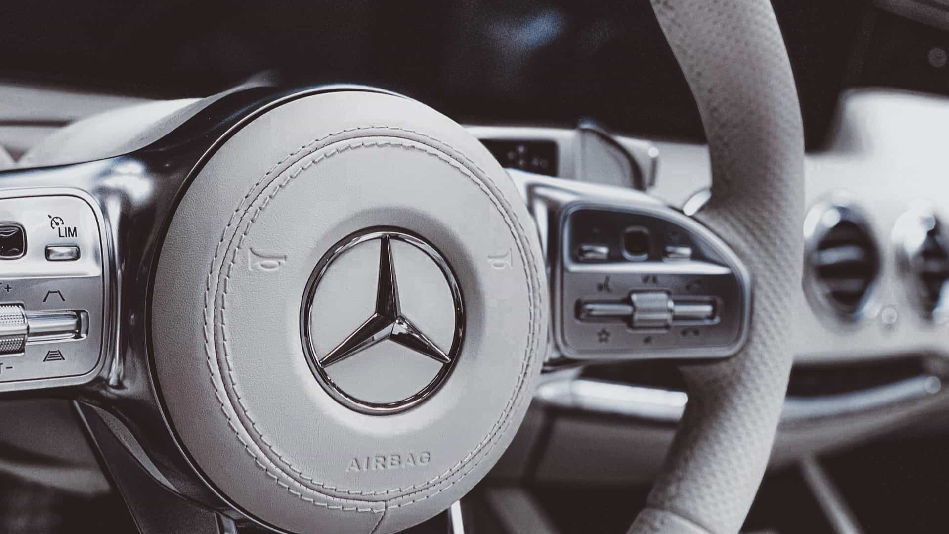 Mercedes leather steering wheel