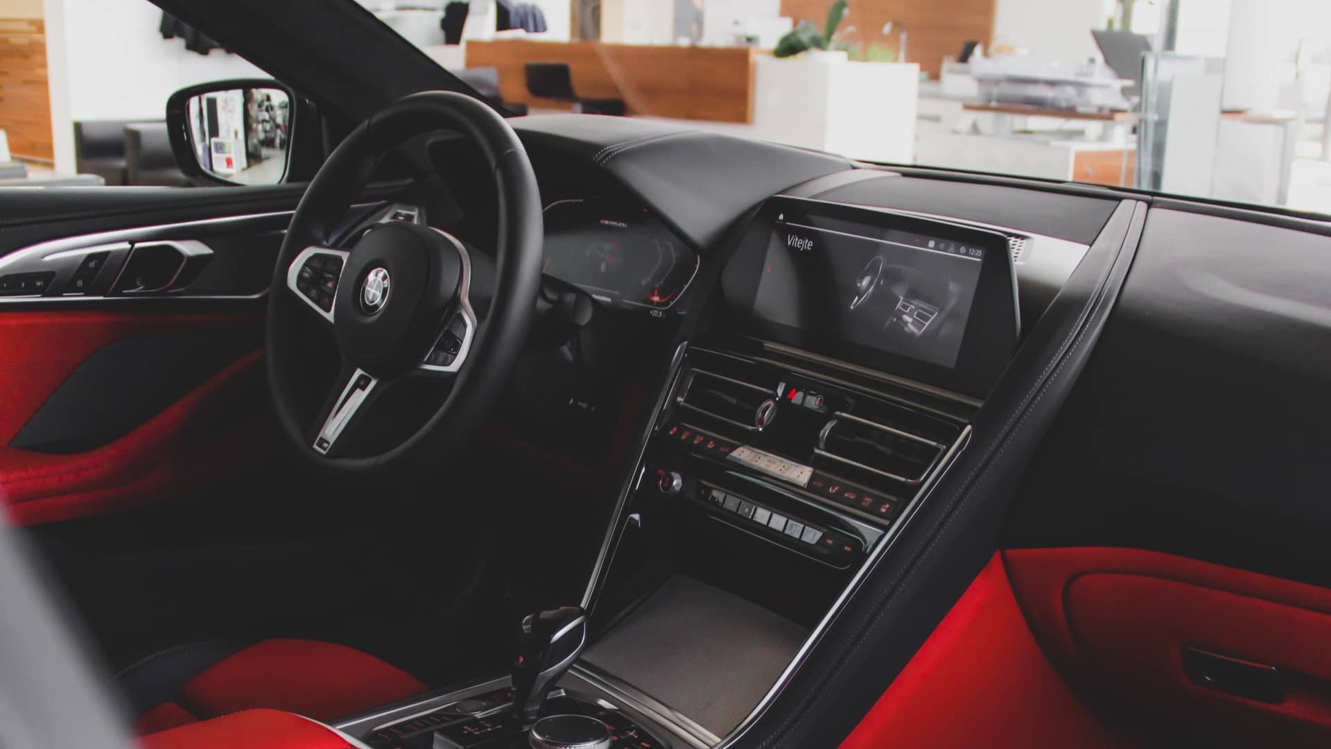 BMW 8 Series red interior